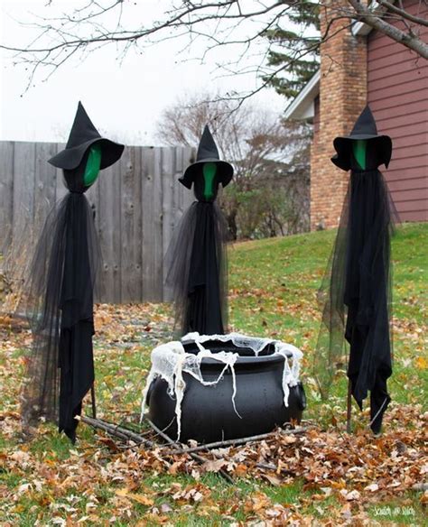 Magical witch halloween decoration